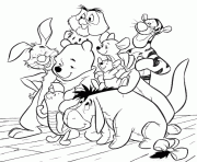 winnie l ourson et tous ses amis dessin à colorier